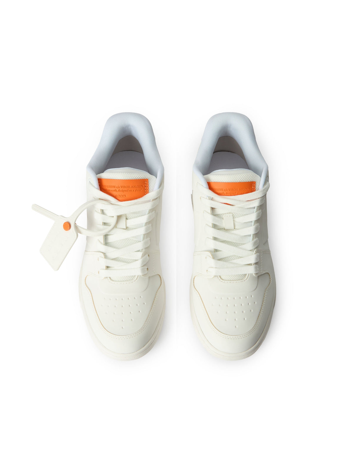 OFF-WHITE OUT OF OFFICE MOLDED SNEAKERS WHITE/ORANGE — vista 4