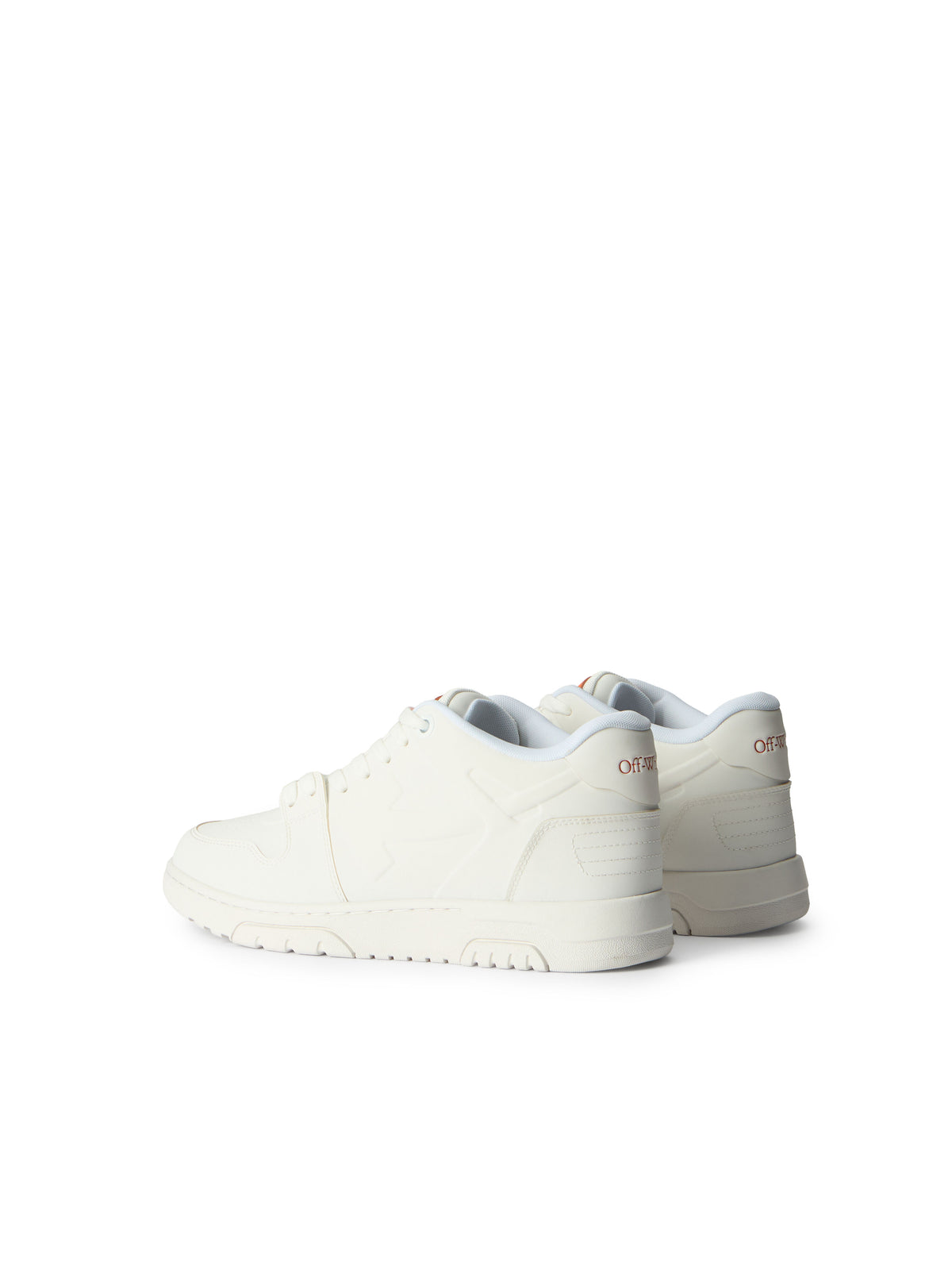 OFF-WHITE OUT OF OFFICE MOLDED SNEAKERS WHITE/ORANGE — vista 5