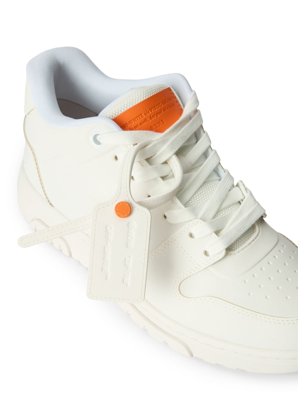OFF-WHITE OUT OF OFFICE MOLDED SNEAKERS WHITE/ORANGE — vista 6