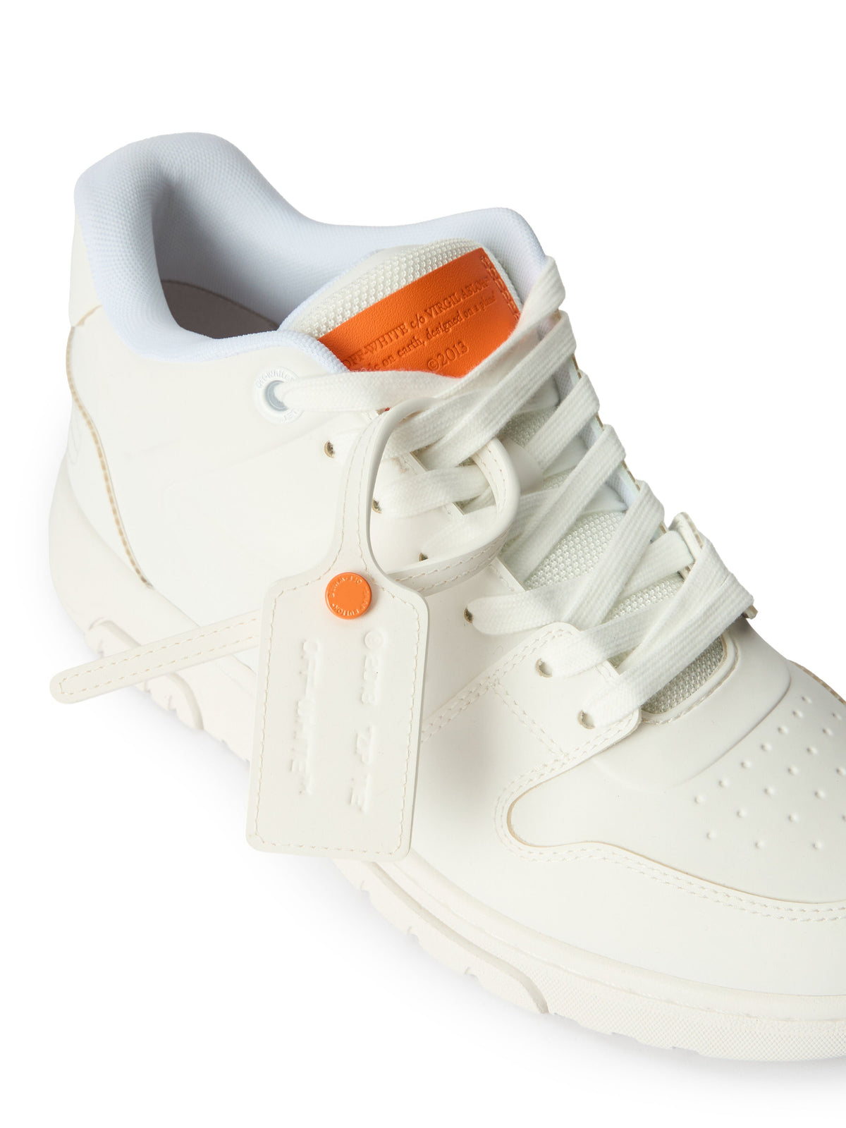 OFF-WHITE OUT OF OFFICE MOLDED SNEAKERS WHITE/ORANGE — vista 6