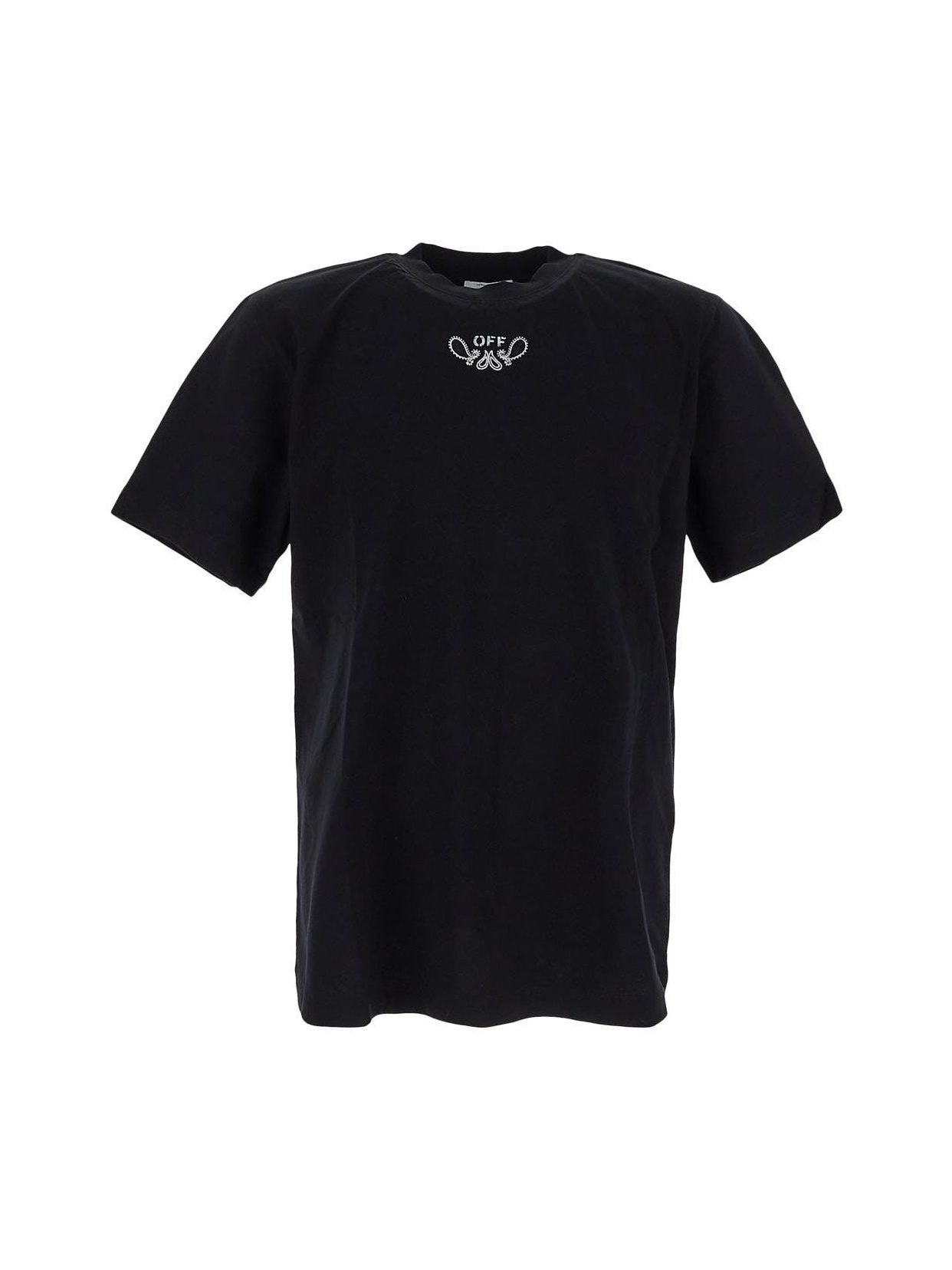 OFF-WHITE BANDANA EMBROIDERED T-SHIRT BLACK
