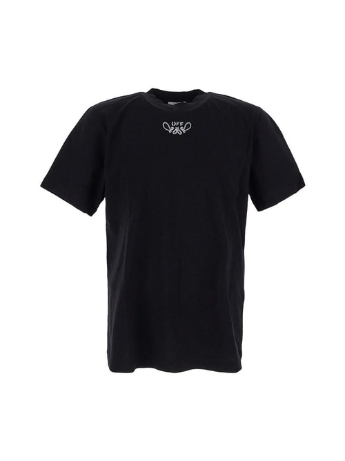 OFF-WHITE BANDANA EMBROIDERED T-SHIRT BLACK