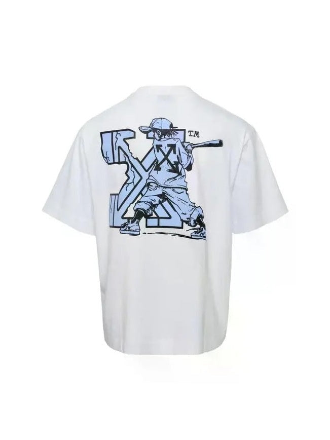 OFF WHITE BASEBALL ARROW SKATE T-SHIRT WHITE