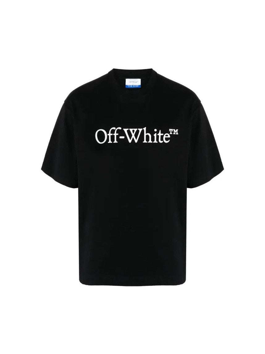 OFF WHITE BIG BOOKISH LOGO PRINT BLACK T-SHIRT