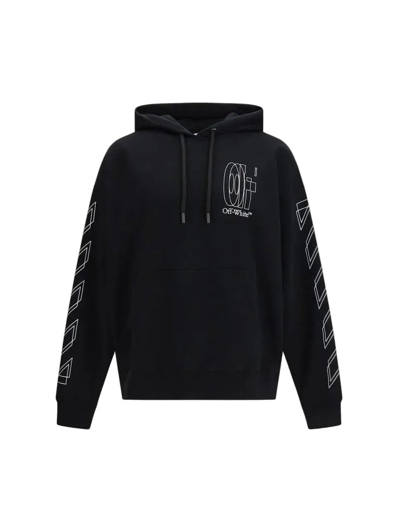 OFF-WHITE BLACK BIG DOUBLE ARROW SKATE HOODIE