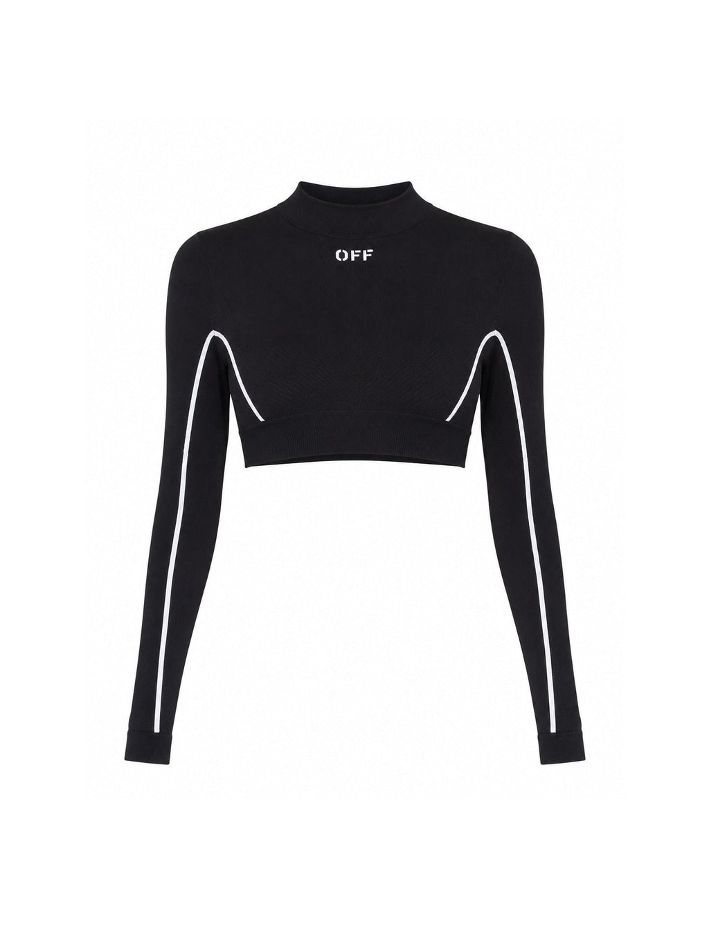OFF-WHITE BLACK OFF STAMP SEAMLESS CROP TOP