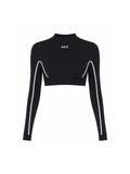 OFF-WHITE BLACK OFF STAMP SEAMLESS CROP TOP