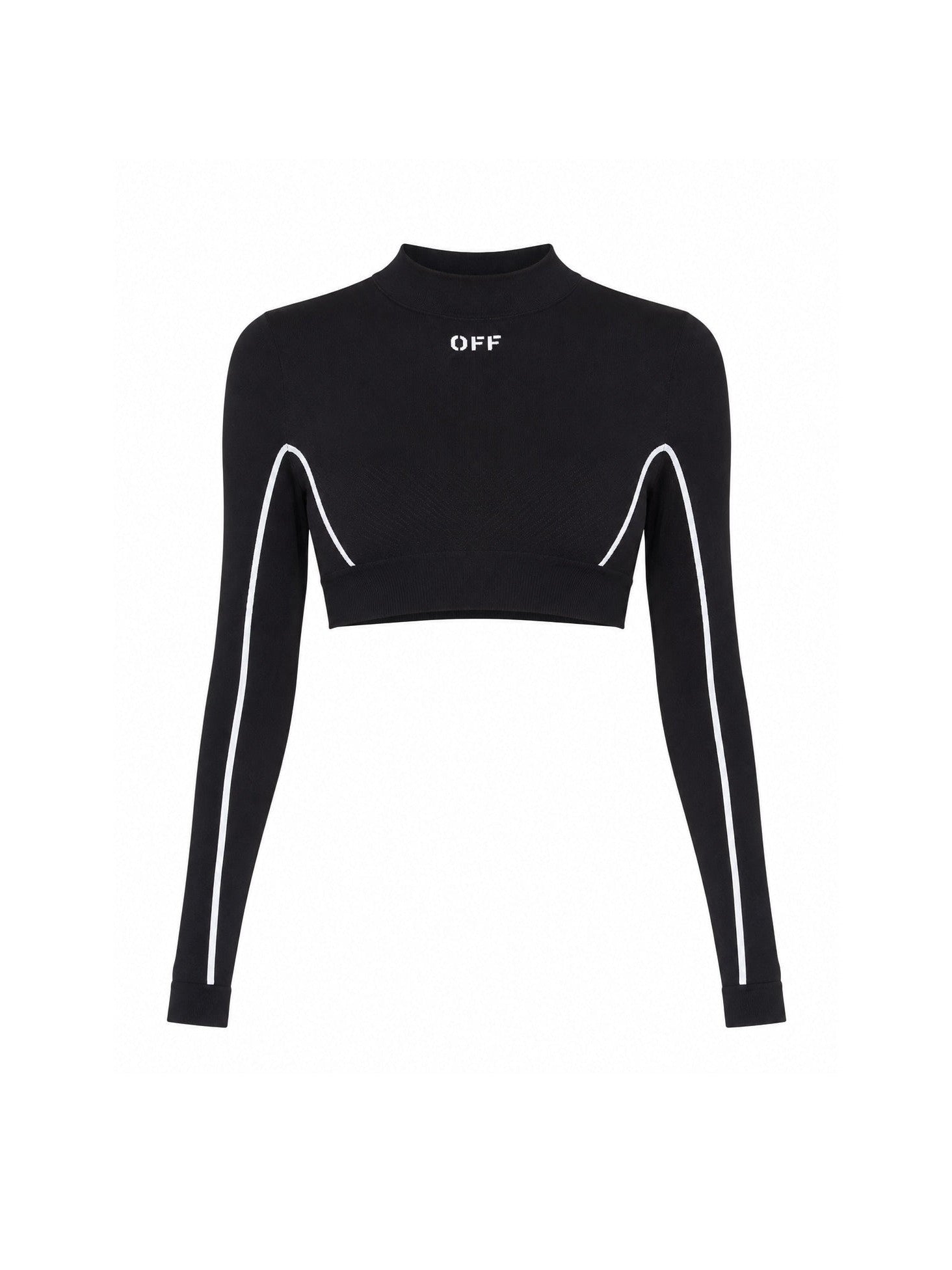 OFF-WHITE BLACK OFF STAMP SEAMLESS CROP TOP