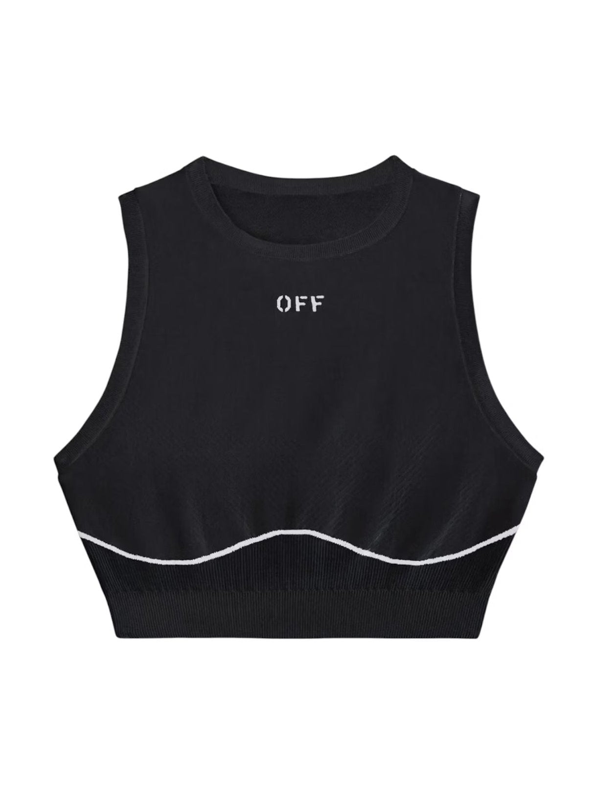 OFF-WHITE BLACK 'OFF' STAMP SEAMLESS TANK TOP