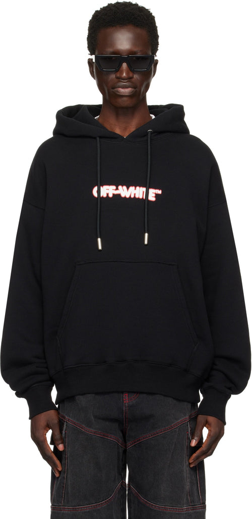 OFF-WHITE BLACK ROUND SKATE HOODIE