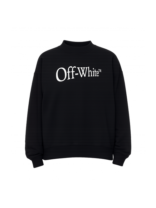 OFF-WHITE BLACK RUN ARROW SKATE CREWNECK SWEATSHIRT
