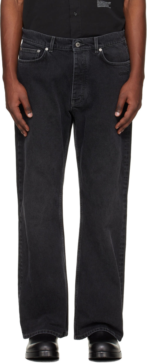 OFF WHITE BLACK SCRIPT LOGO 90S SKATE JEANS