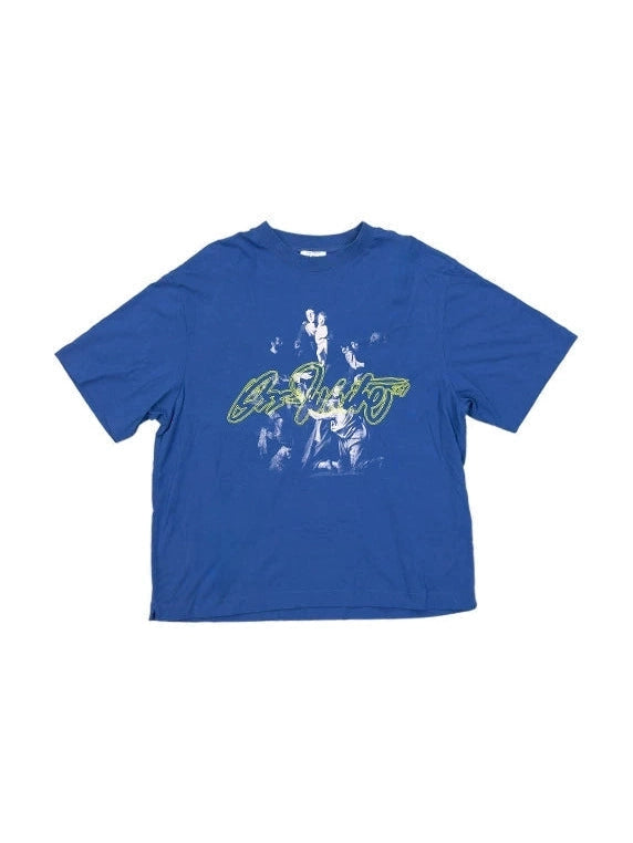 OFF WHITE BLUE SCRIPT MARY SKATE T SHIRT BLUE OFF-WHITE The Hype Company