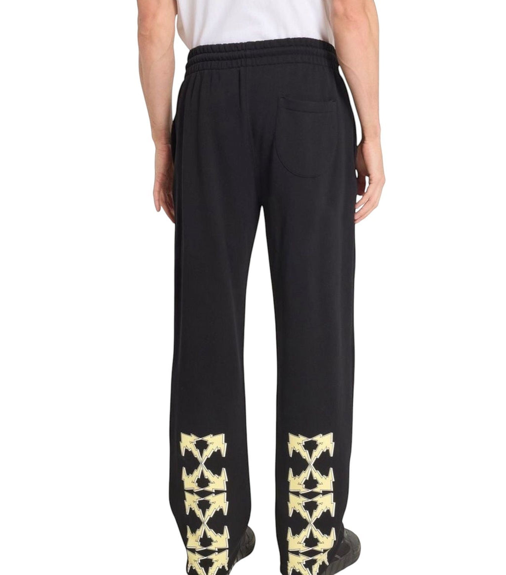 OFF WHITE BOLT ARROW OPEN HEM SWEATPANTS BLACK