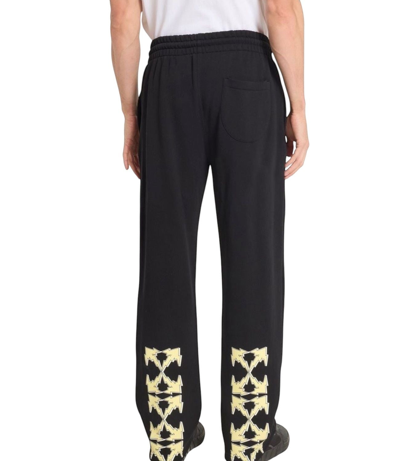 OFF WHITE BOLT ARROW OPEN HEM SWEATPANTS BLACK