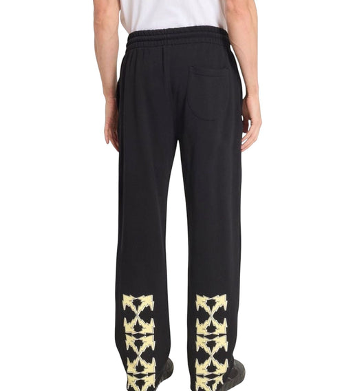 OFF WHITE BOLT ARROW OPEN HEM SWEATPANTS BLACK