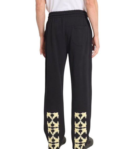 OFF WHITE BOLT ARROW OPEN HEM SWEATPANTS BLACK