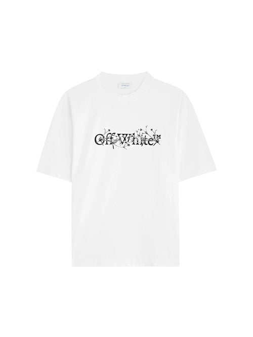 OFF WHITE BOOKISH FLORAL T SHIRT WHITE