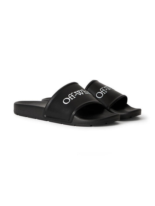OFF WHITE BOOKISH SLIDERS BLACK
