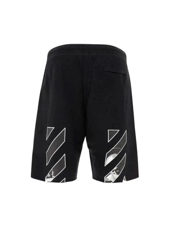 OFF WHITE CARAVAGGIO DIAG SHORT BLACK OFF-WHITE The Hype Company