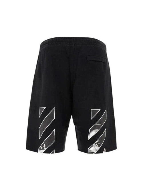 OFF WHITE CARAVAGGIO DIAG SHORT BLACK OFF-WHITE The Hype Company