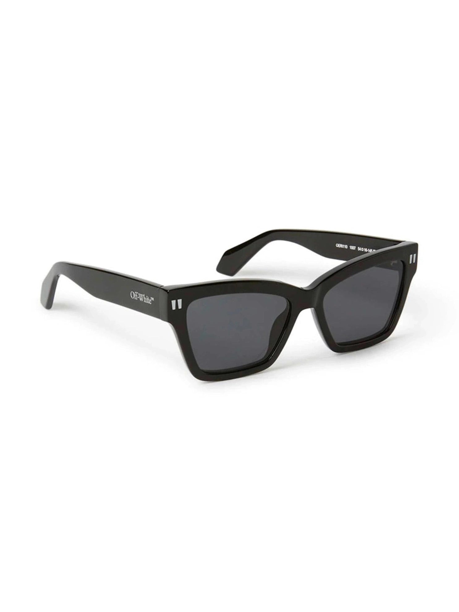 OFF-WHITE CINCINNATI SQUARE SUNGLASSES BLACK/DARK GREY