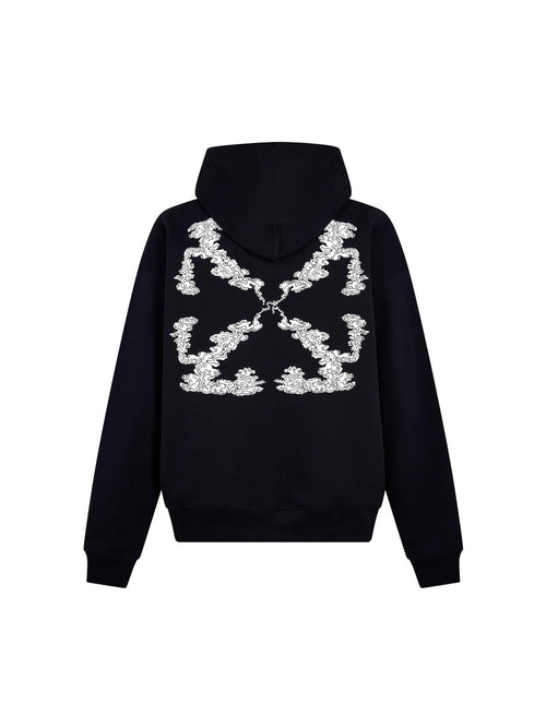 OFF WHITE CLOUD ARROW SKATE HOODIE BLACK WHITE