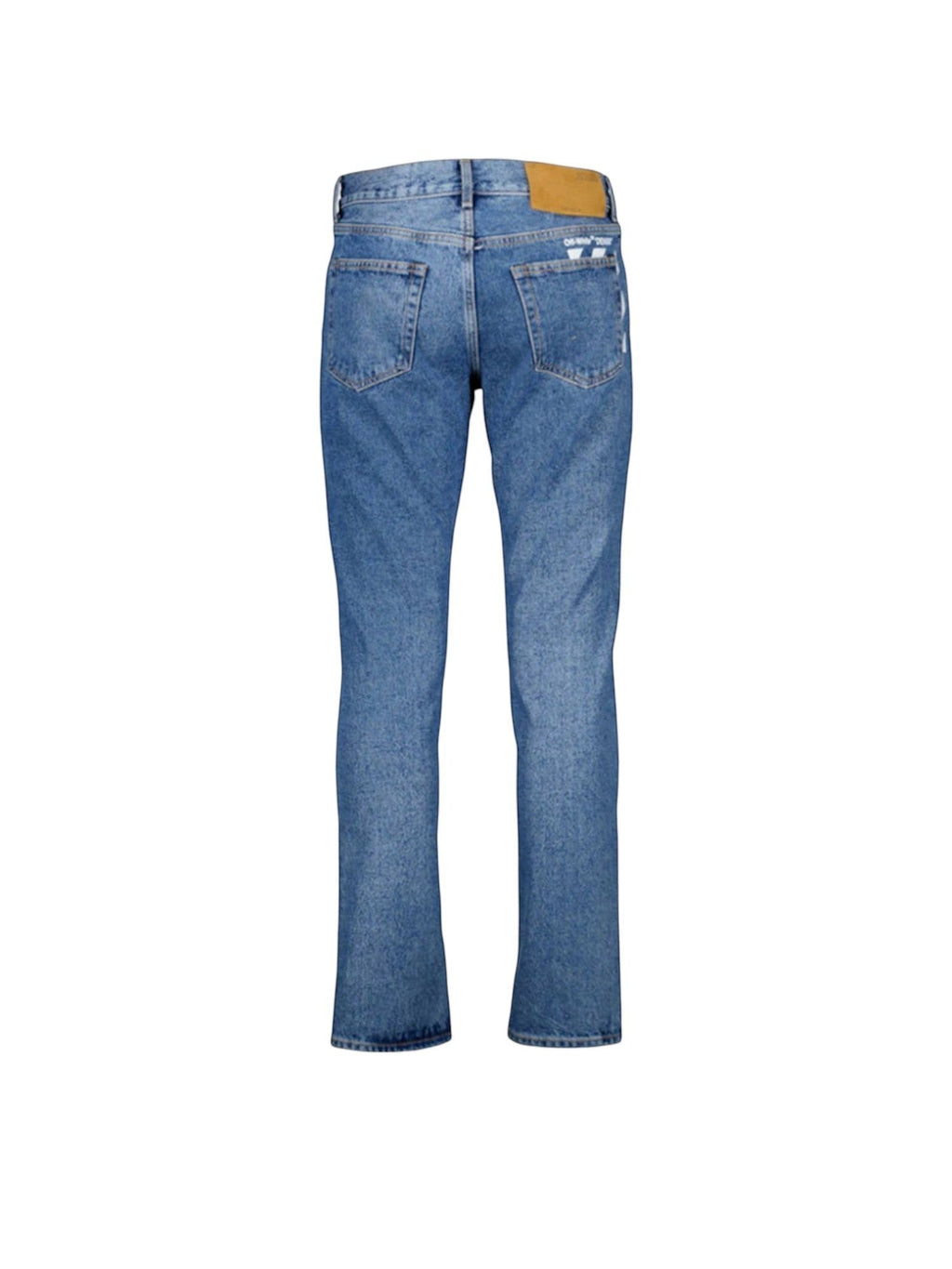 OFF WHITE DIAG SKINNY FIT JEANS BLUE/WHITE