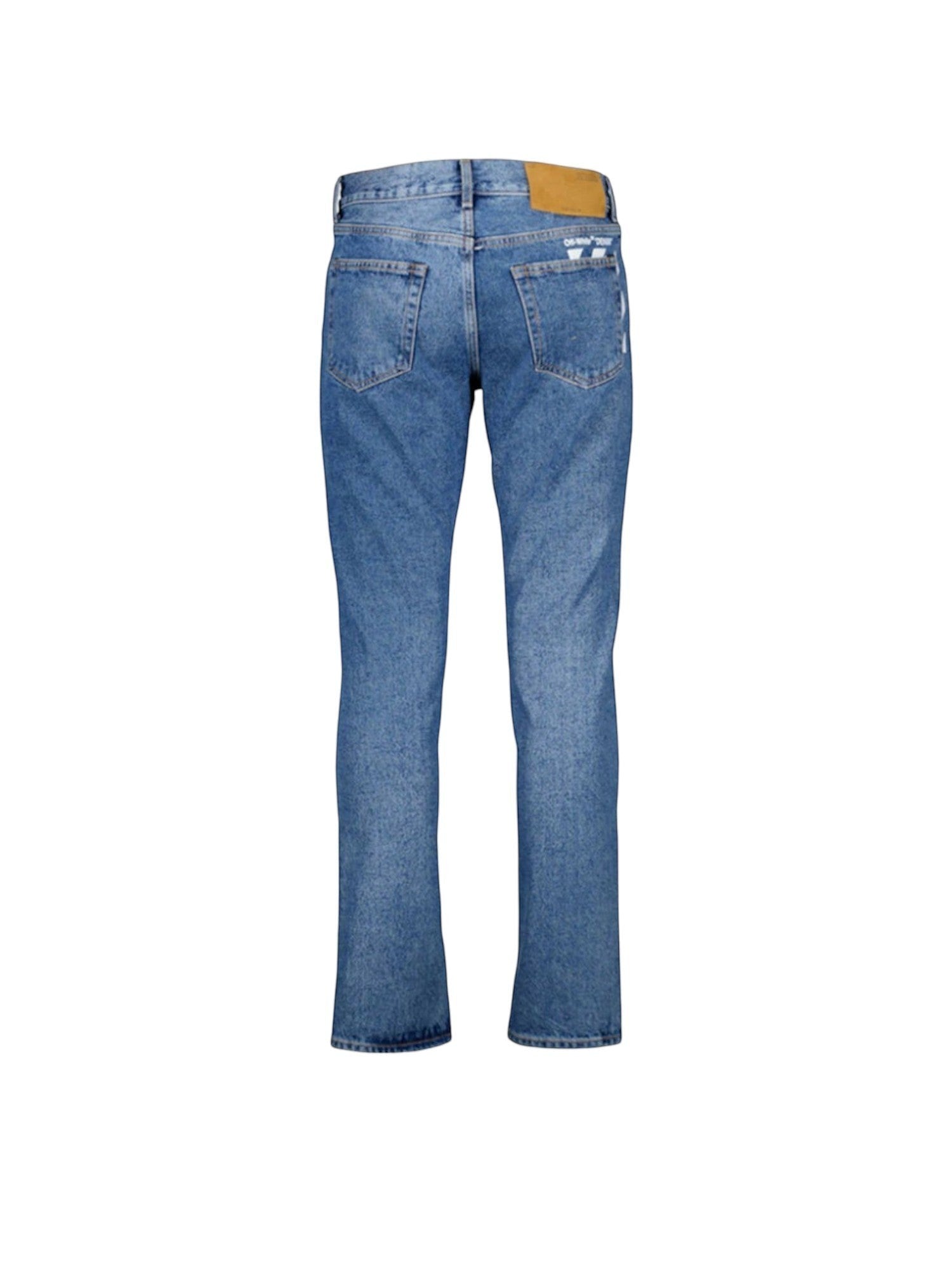 OFF WHITE DIAG SKINNY FIT JEANS BLUE/WHITE