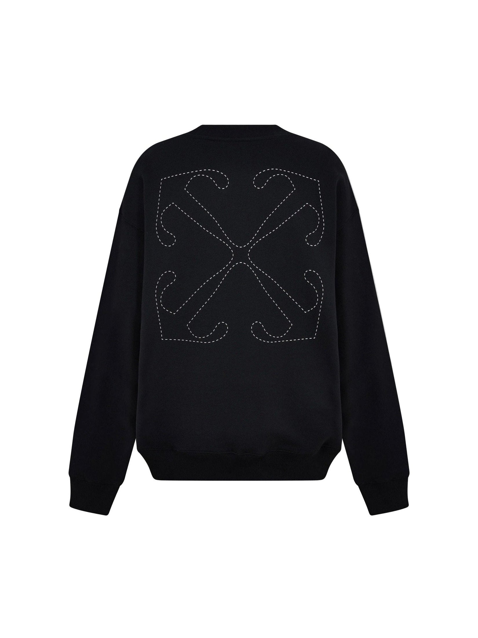 OFF WHITE DOTTED ARROW STICH BLACK CREWNECK