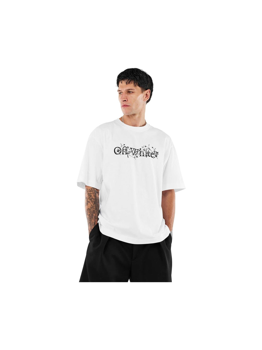 OFF WHITE FLORAL LOGO T SHIRT WHITE OFF-WHITE The Hype Company