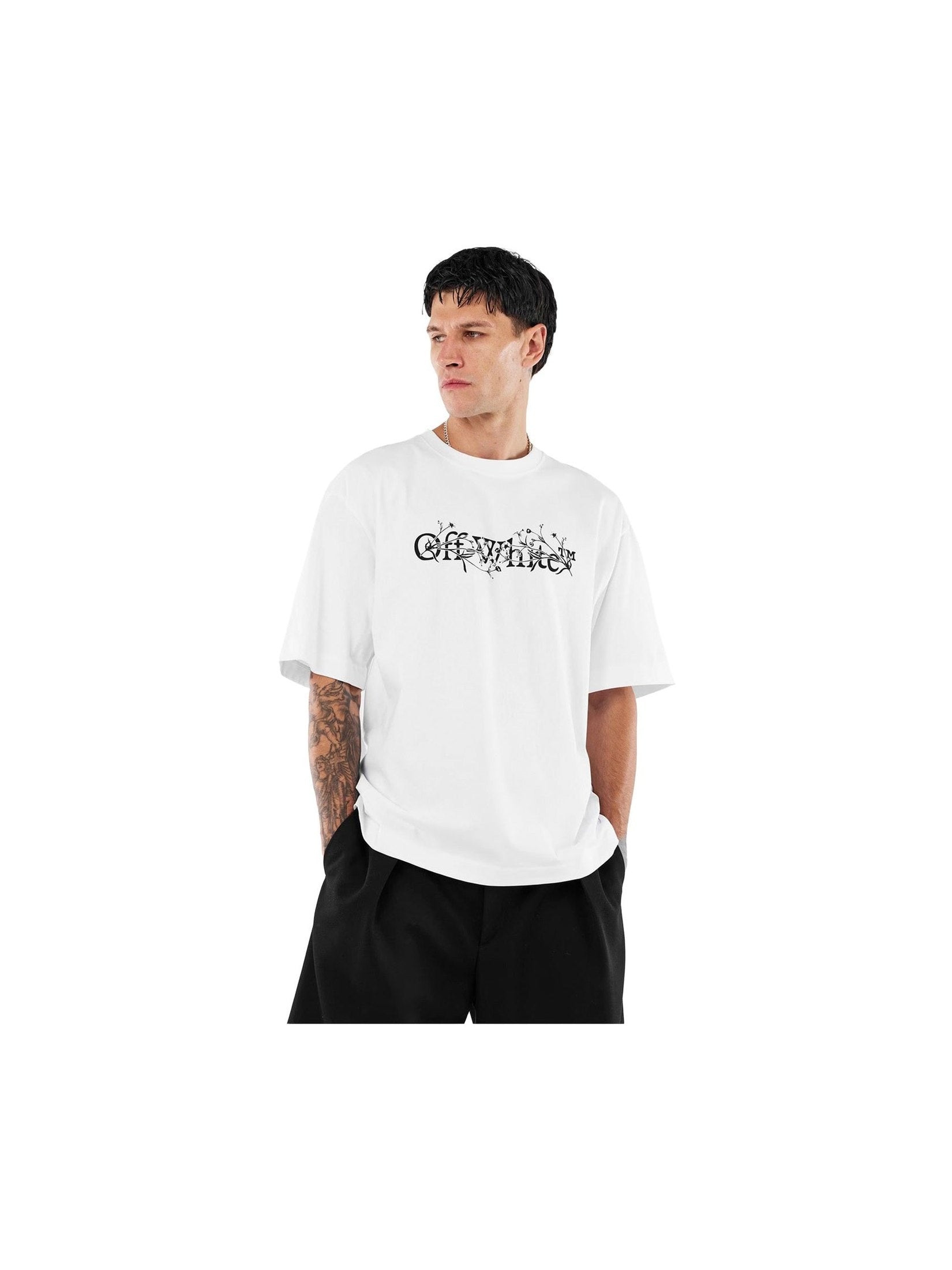 OFF WHITE FLORAL LOGO T SHIRT WHITE OFF-WHITE The Hype Company