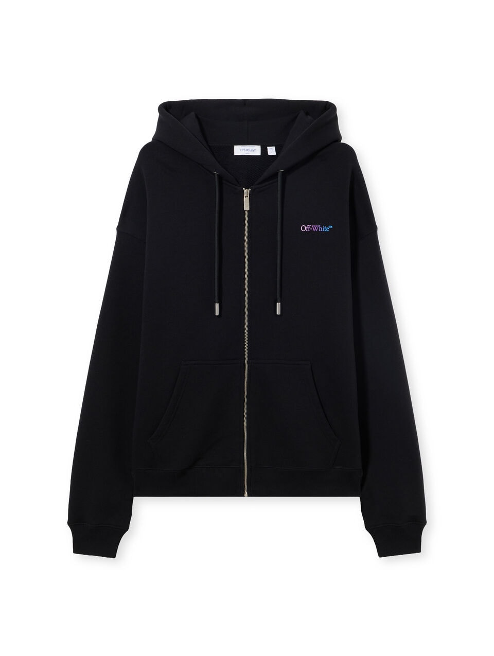 OFF WHITE GRADIENT FULL ZIP HOODIE BLACK