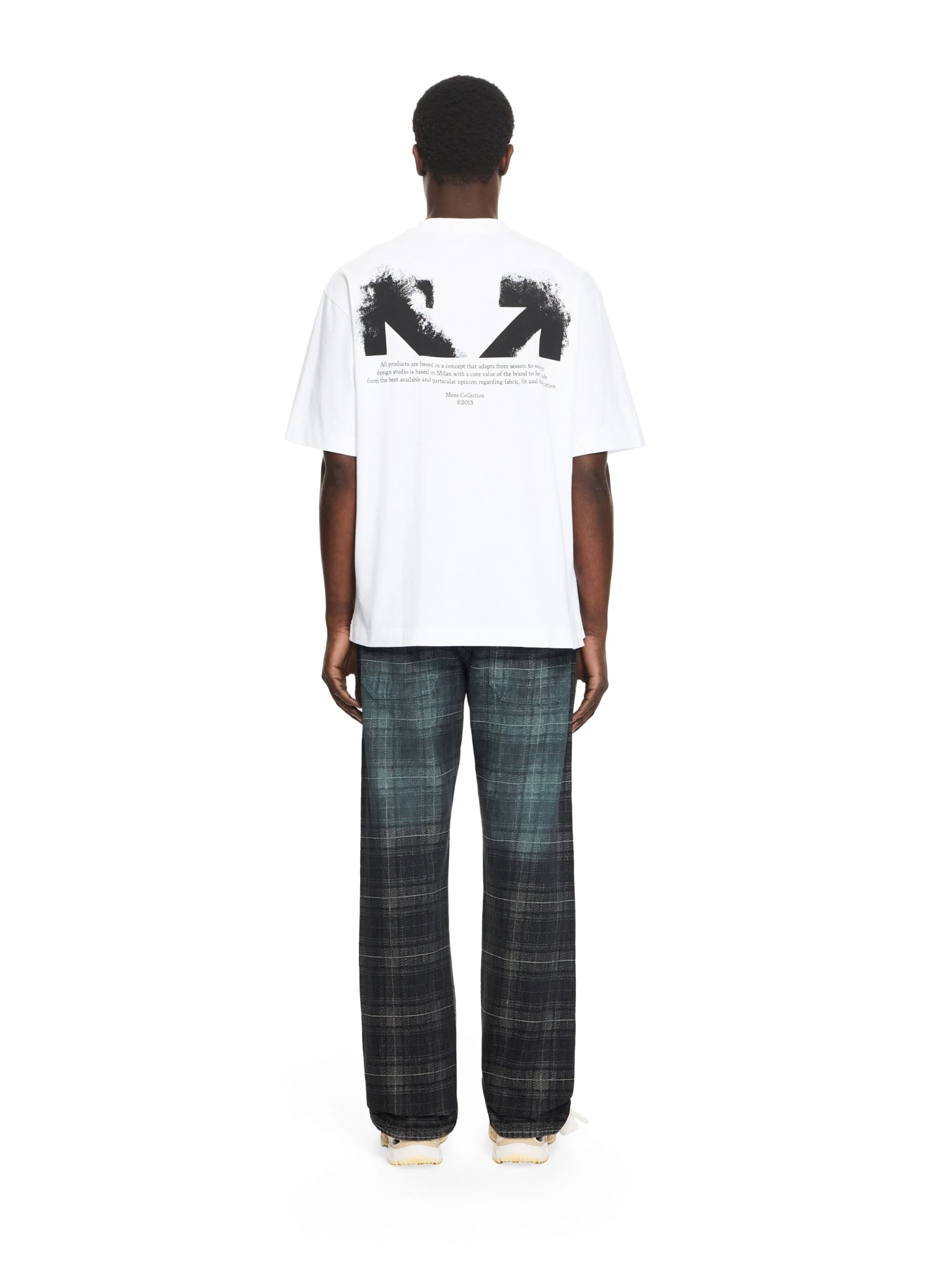 OFF WHITE HALF ARROW SKATE T SHIRT WHITE