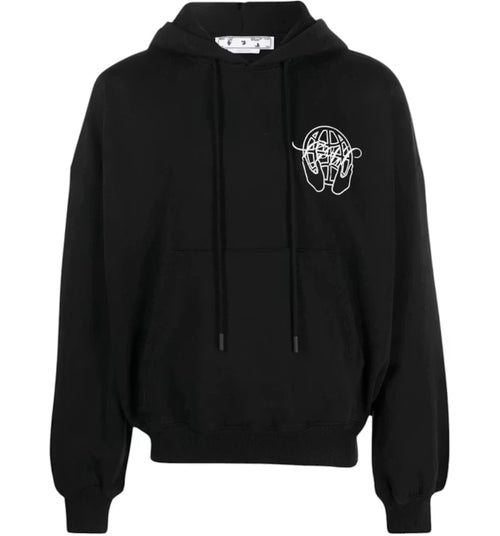 OFF WHITE HAND ARROW HOODIE BLACK