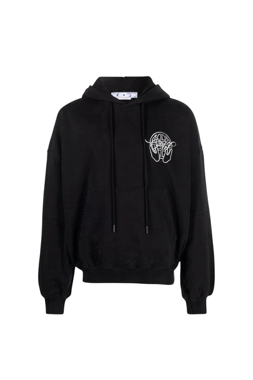 OFF WHITE HAND ARROW HOODIE BLACK