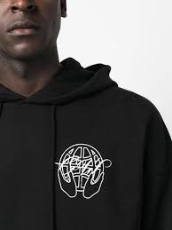 OFF WHITE HAND ARROW HOODIE BLACK