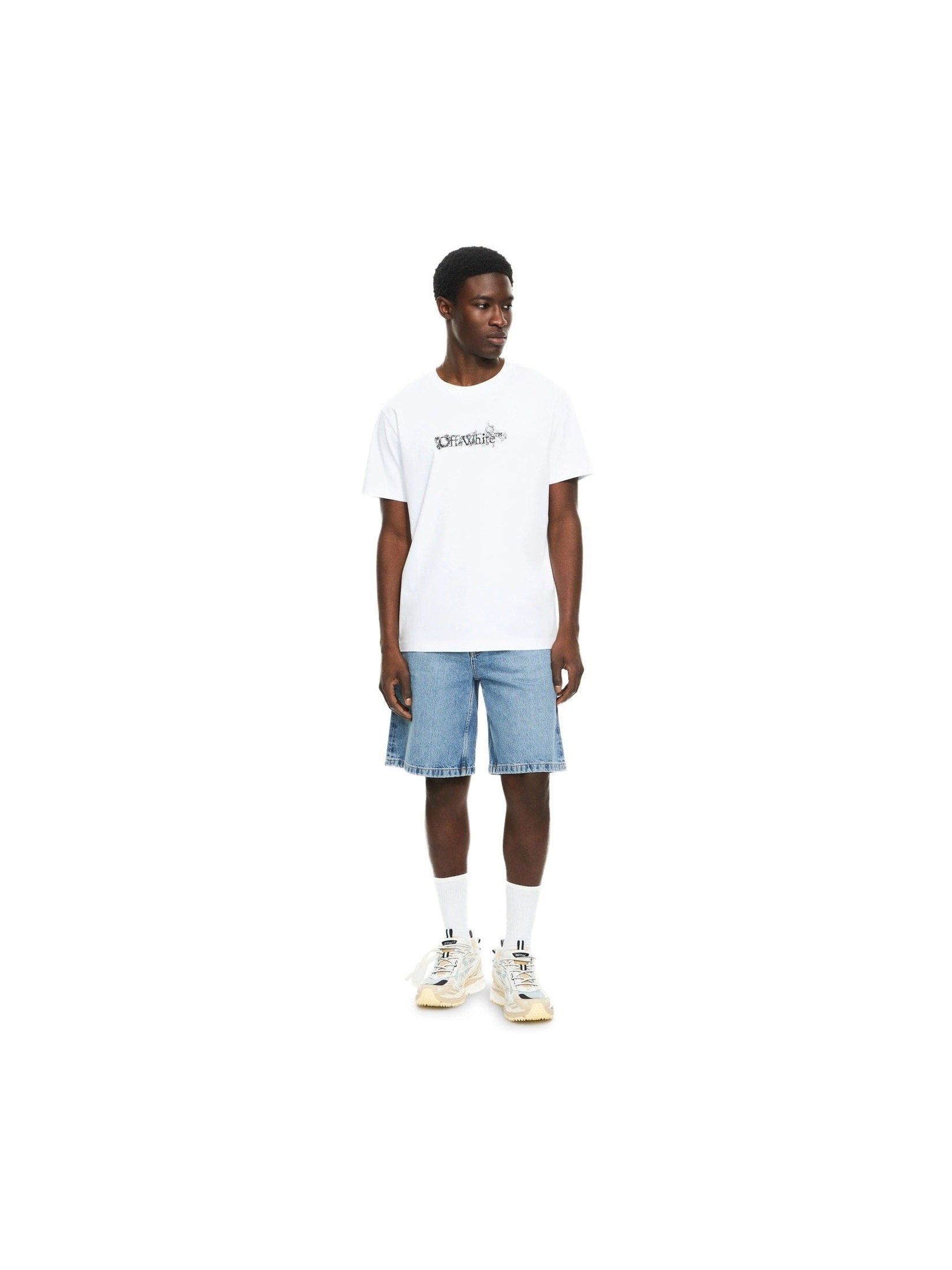 OFF WHITE HERALDIC ARROW SLIM T-SHIRT WHITE