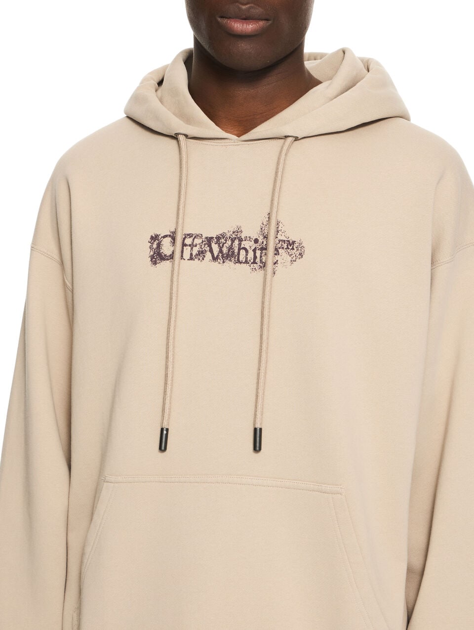 OFF WHITE HERALDIC  BEIGE ARROW SKATE HOODIE