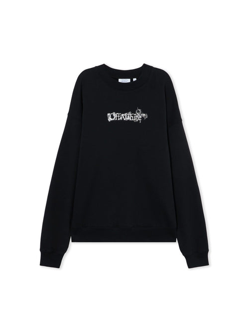 OFF WHITE HERALDIC CREWNECK BLACK ARROW