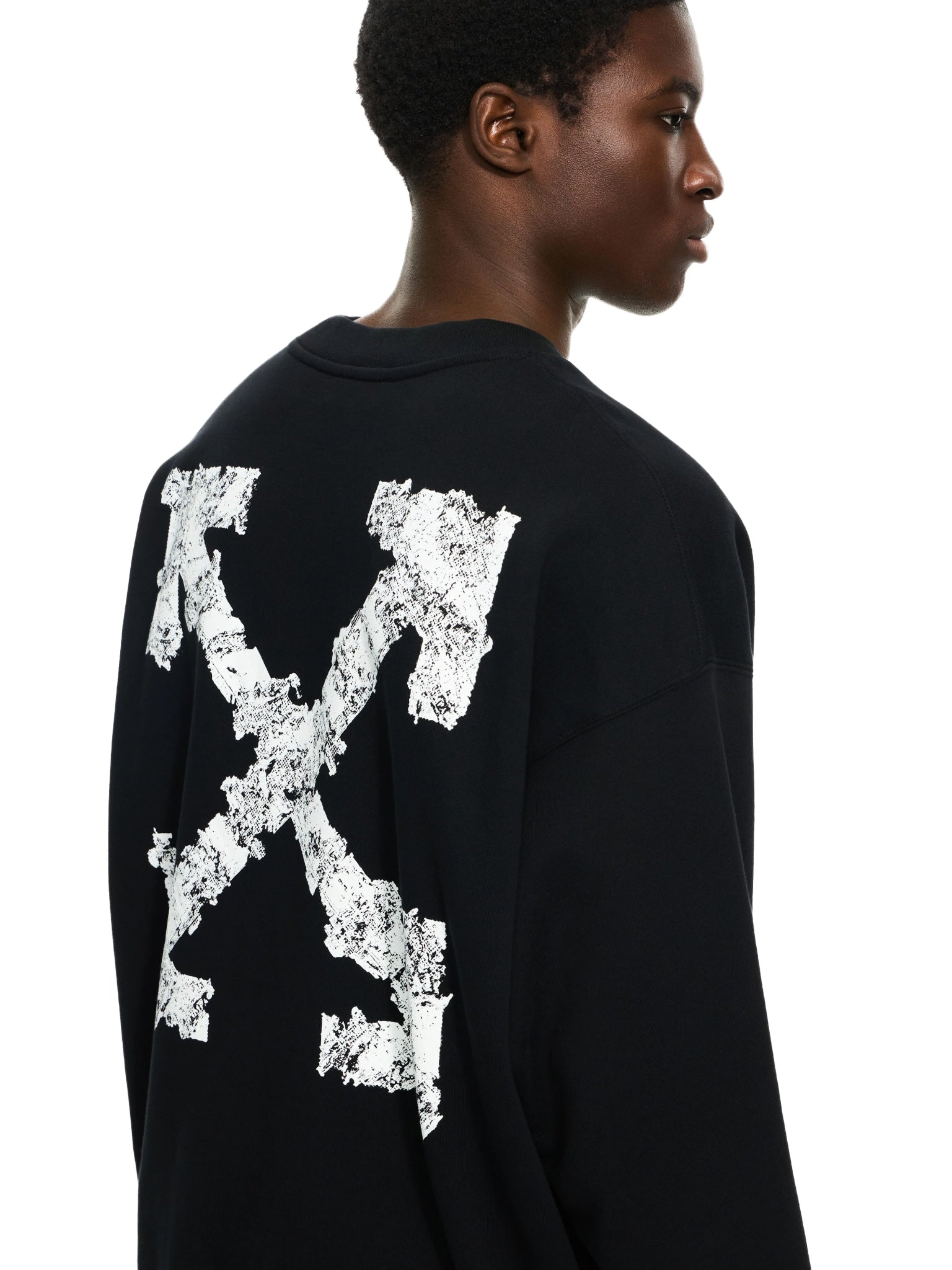 OFF WHITE HERALDIC CREWNECK BLACK ARROW
