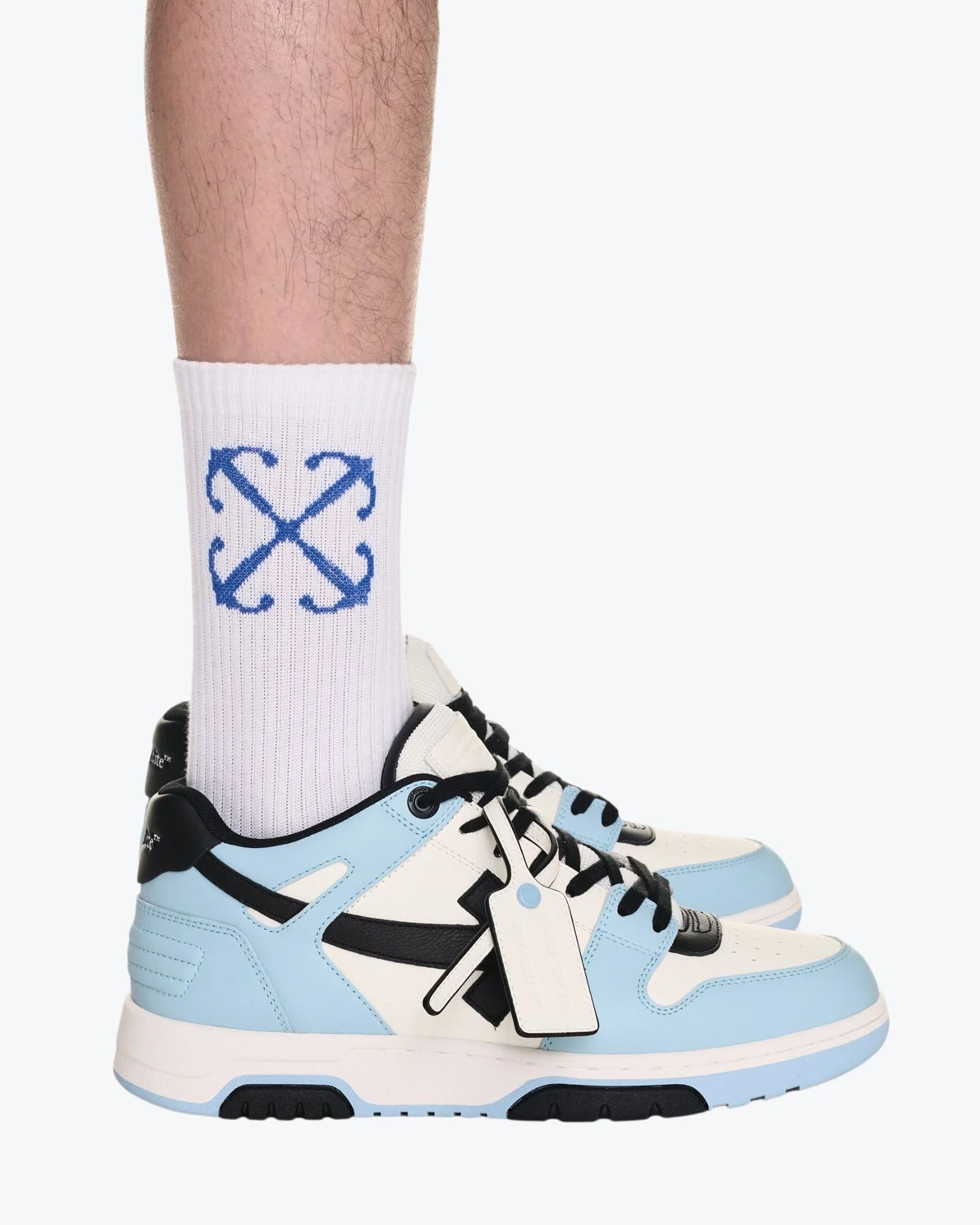 OFF-WHITE OUT OF OFFICE LOW TOPS LIGHT BLUE BLACK