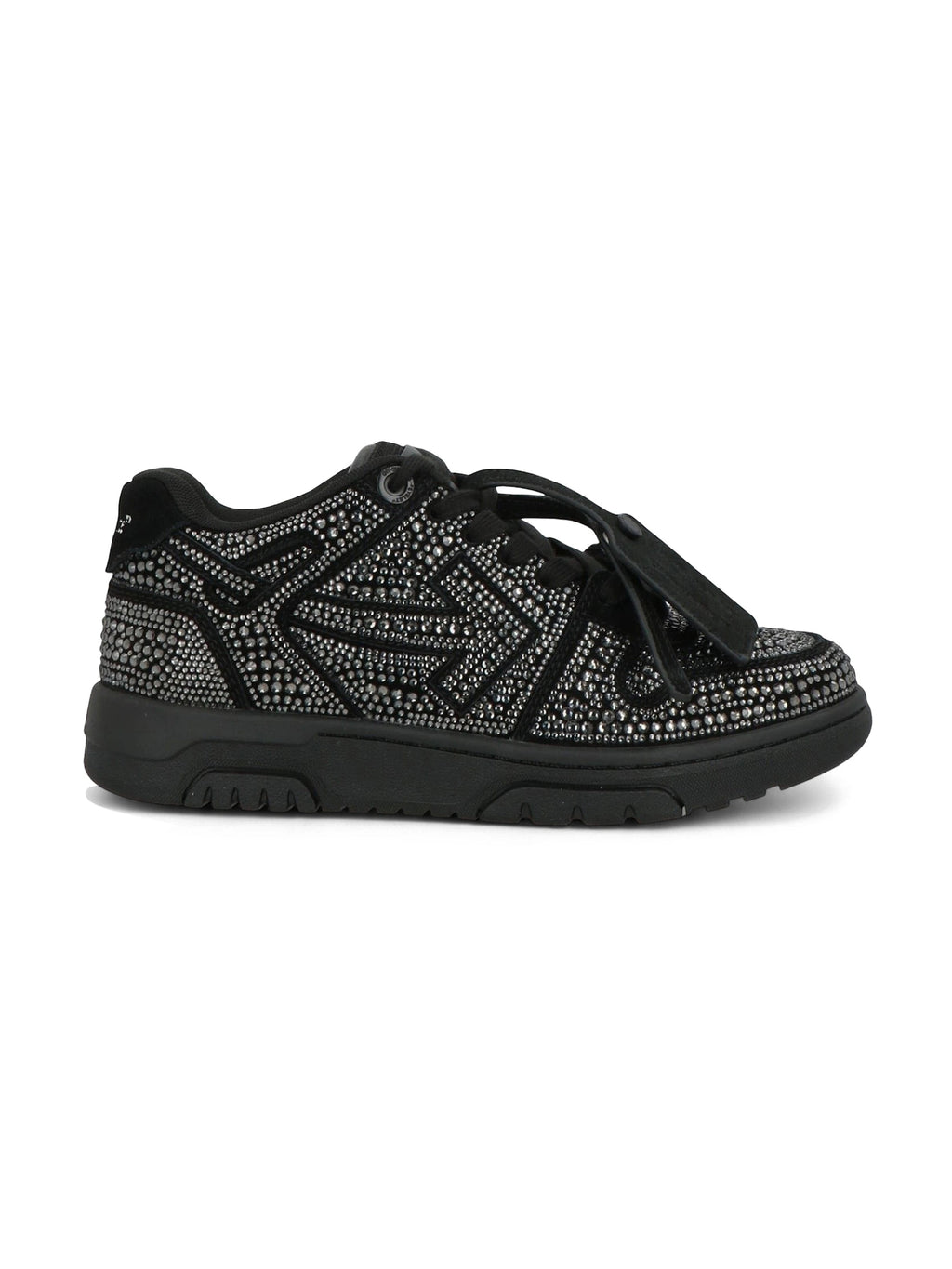 OFF-WHITE OUT OF OFFICE STRASS CRYSTAL EMBELLISHED BLACK