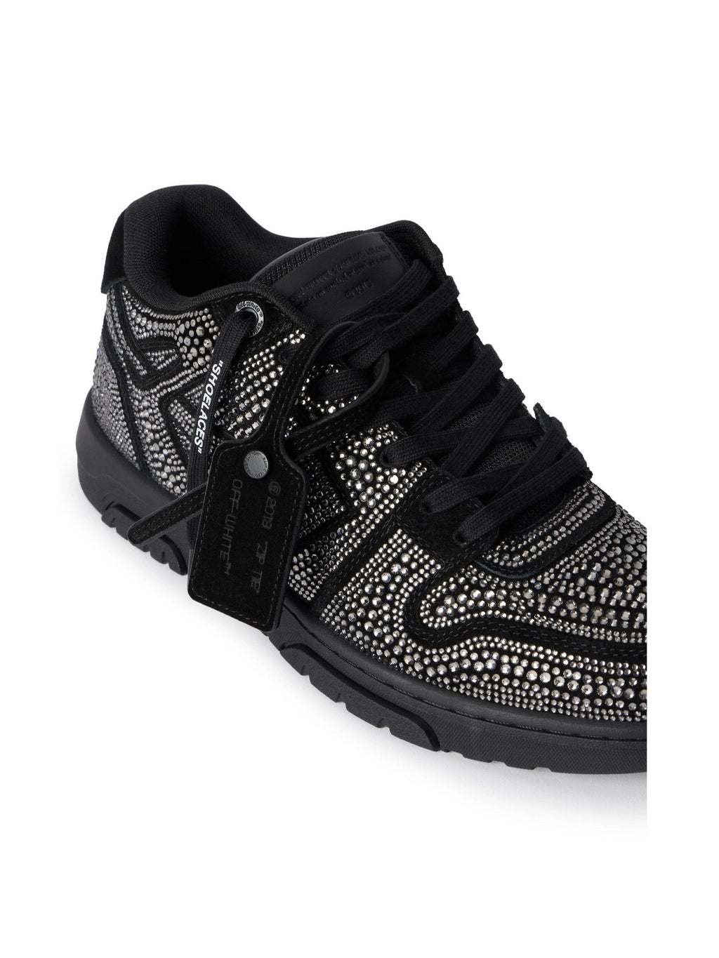 OFF-WHITE OUT OF OFFICE STRASS CRYSTAL EMBELLISHED BLACK