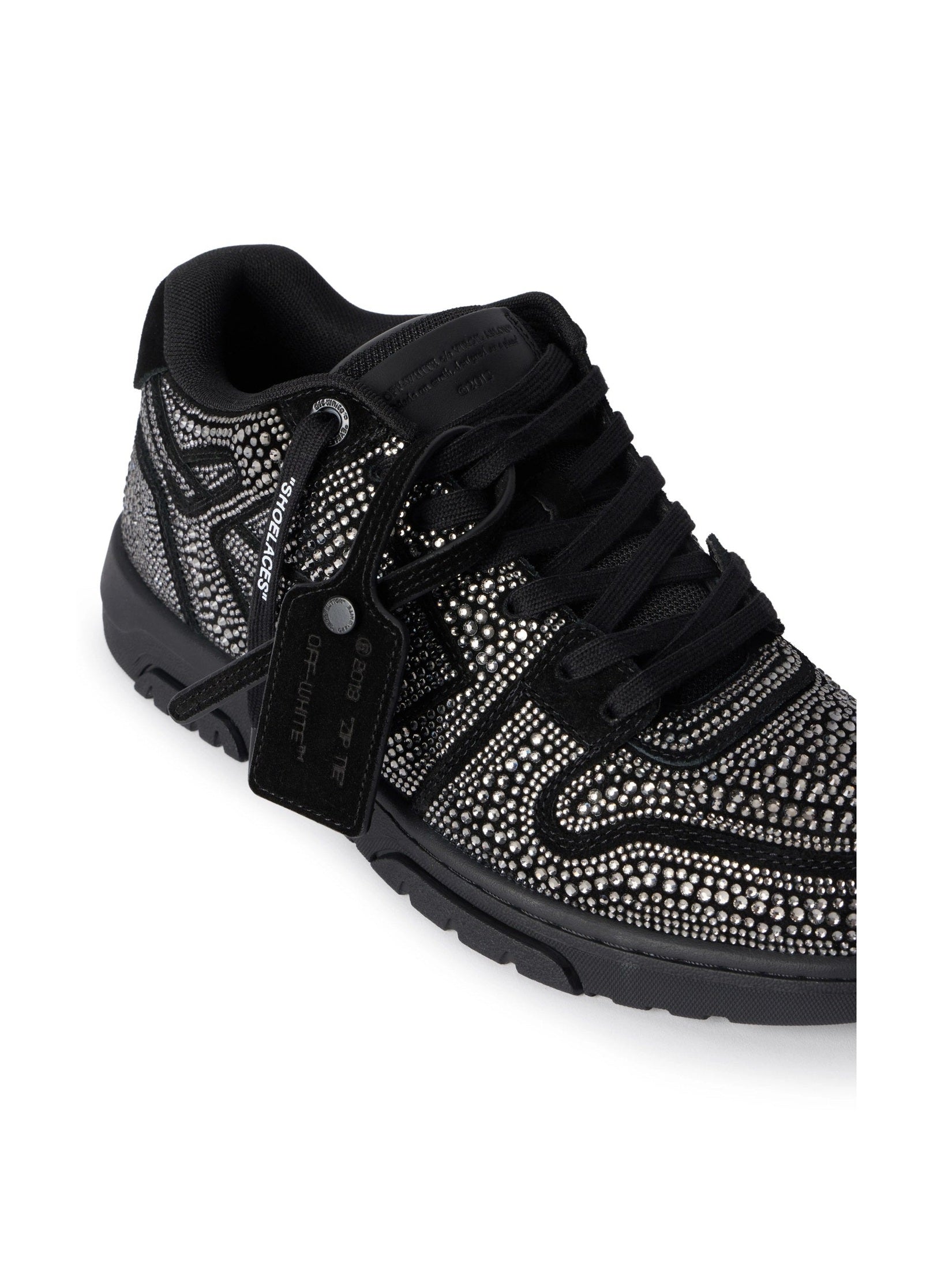 OFF-WHITE OUT OF OFFICE STRASS CRYSTAL EMBELLISHED BLACK