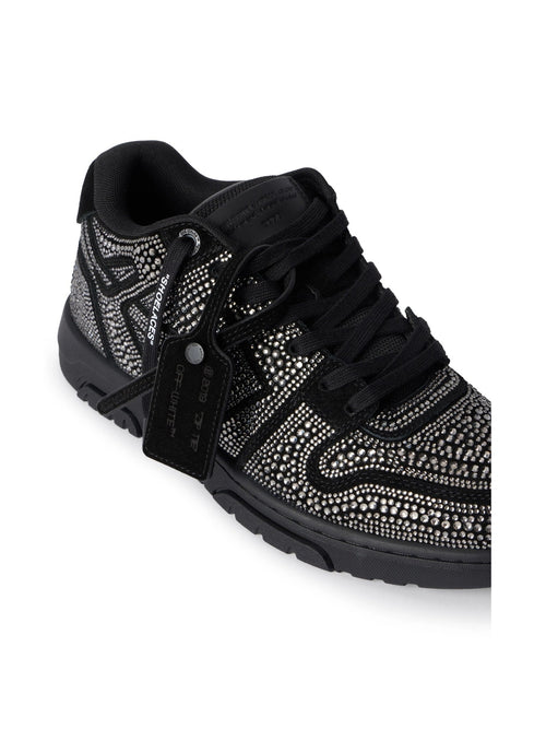 OFF-WHITE OUT OF OFFICE STRASS CRYSTAL EMBELLISHED BLACK