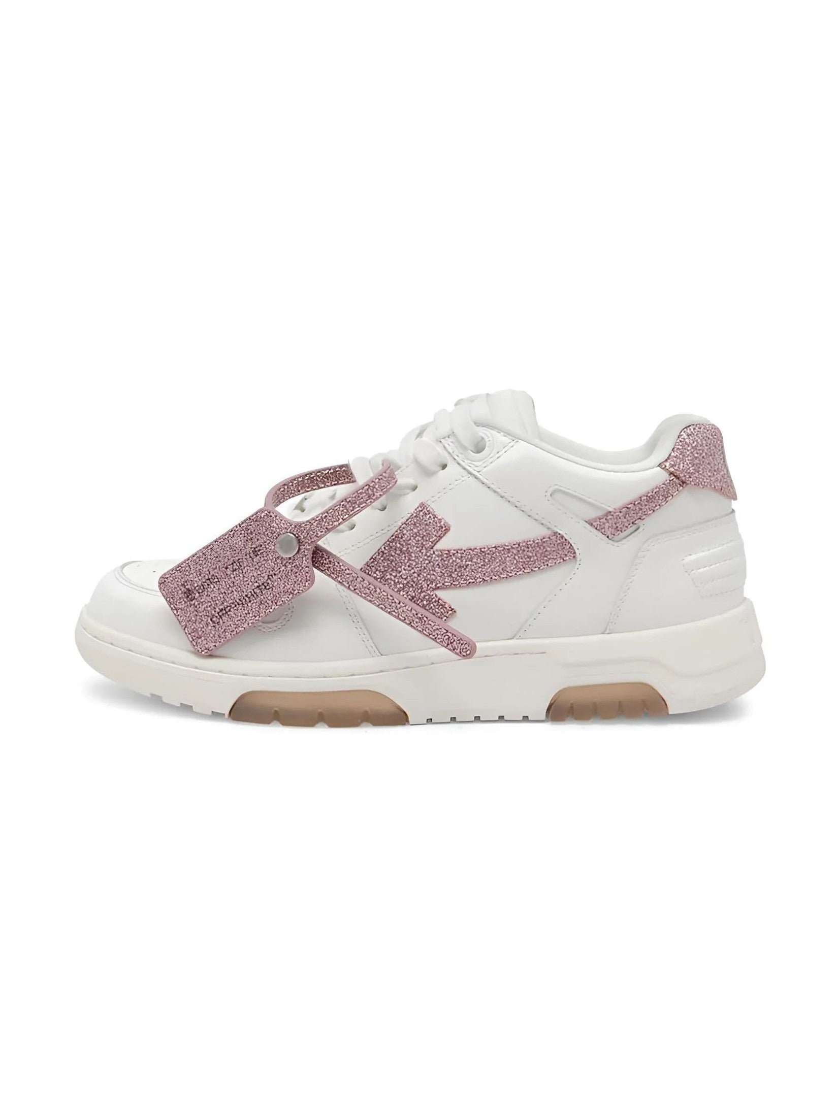 OFF WHITE OUT OF OFFICE WHITE PINK GLITTER