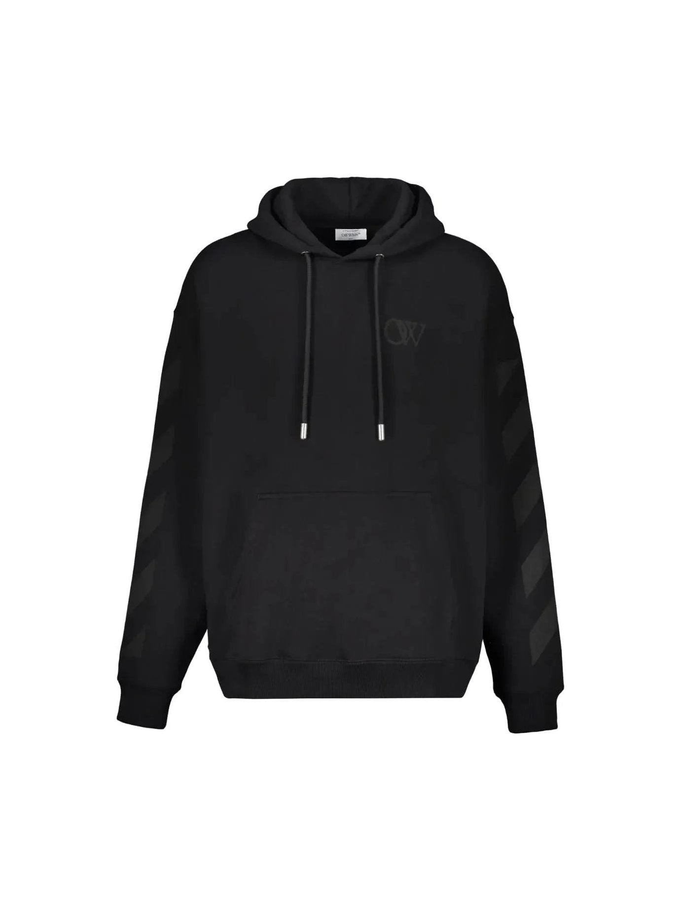 OFF WHITE OW DIAG SKATE HOODIE BLACK