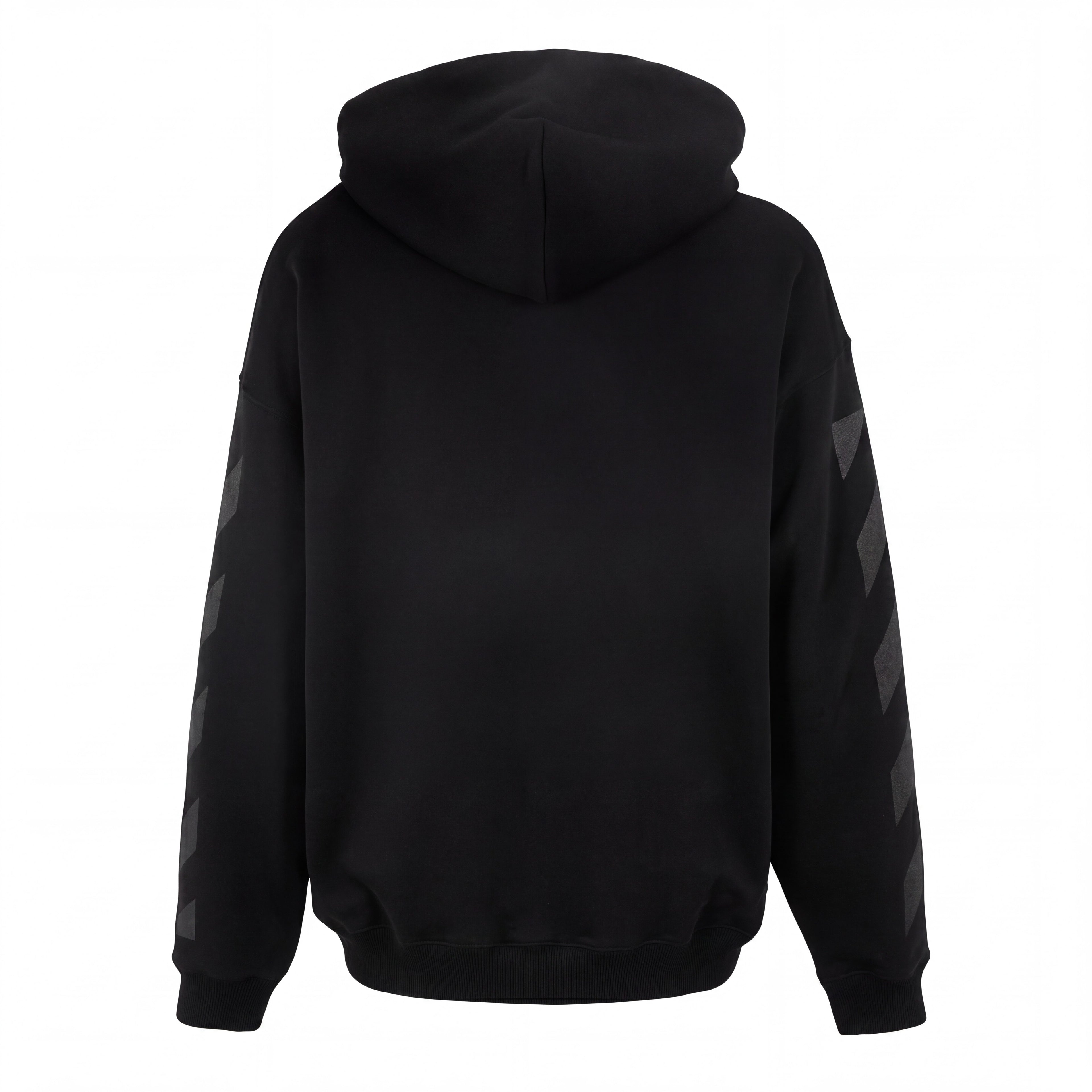 Sudadera con capucha negra The Hype Company con estampado de rayas diagonales grises en las mangas