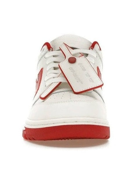 OFF-WHITE Out Of Office OOO Low Tops White Burgundy